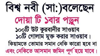 মাত্র ২টি দোয়া প্রতিদিন পড়ুন নেকিতে আসমান ও জমিন পূর্ণ হয়ে যাবে||