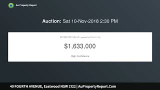 40 FOURTH AVENUE, Eastwood NSW 2122 | AuPropertyReport.Com