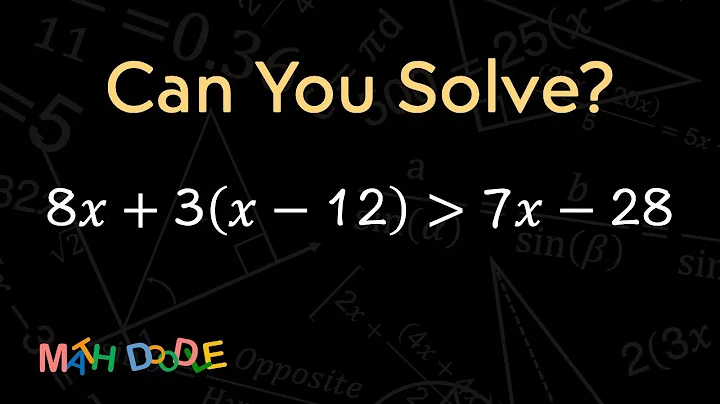 [Bite-Size Guide] Solving Linear Inequality “8𝑥 + 3(𝑥 – 12) ⟩ 7𝑥 – 28” | Step-by-Step Algebra