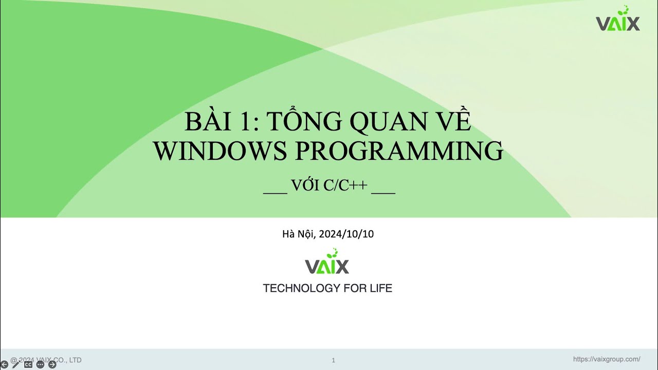 Bài 1: Tổng quan về lập trình Windows Programming với C/C++ - YouTube