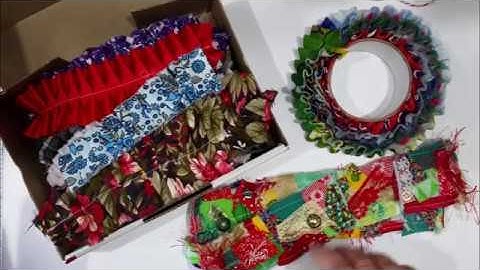 Christmas Snippet Trim, Fabric Ruffle Roll & Mixed Fabric Ruffles | Scrap Fabric Projects