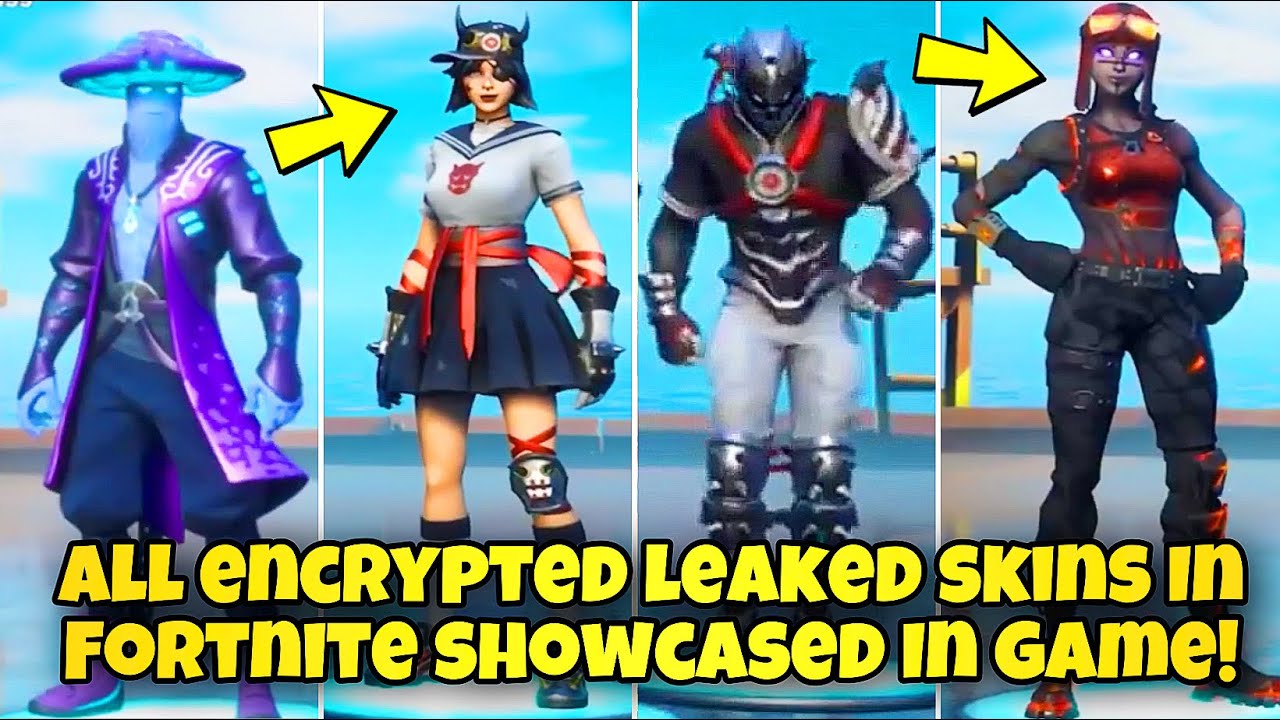 New Fortnite Encrypted Skins Leaked Showcase Pokey Pack