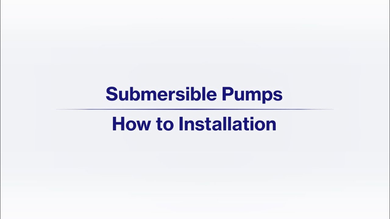 汚水水中ポンプ 設置方法 How To Install Submersible Pump Youtube