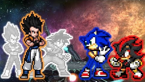 Gogeta OP vs Sonic V2 OP & Shadow OP in JumpForceMugen