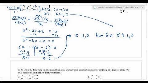 Math 3 Unit 4 Obj 4: Solving Rational Equations