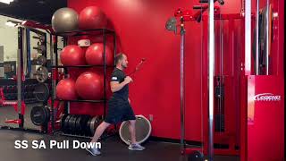 Stagger Stance Single Arm Pull Down