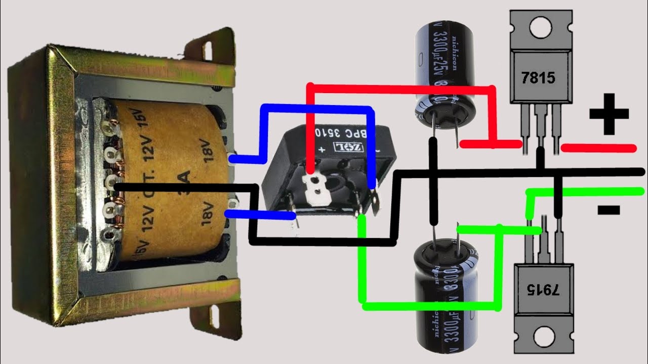  Skema  power  suply 15  vdc ic regulator YouTube