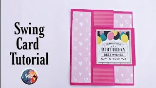 Swing Card Tutorial | Flip Card| How to make card| Scrapbook