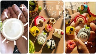 Easiest homemade air dry clay recipe/cold porcelain clay recipe with all tips and tricks