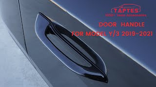TAPTES Door Handles Knob for Tesla Model 3 Model Y, Door Handles Replacement, Set of 4