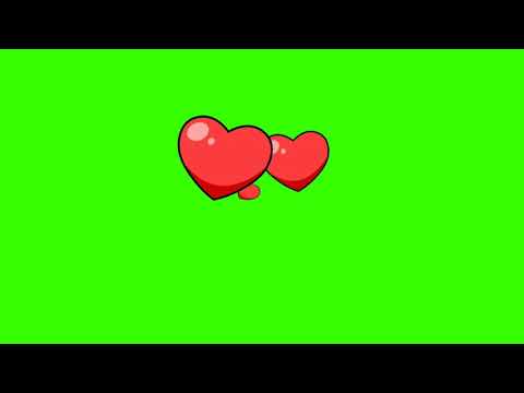 Fizzy Hearts Green screen effects / love effects , heart design green screen