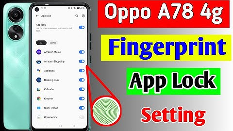 Oppo a78 4g app lock fingerprint setting | how to set app lock fingerprint Oppo a78 4g