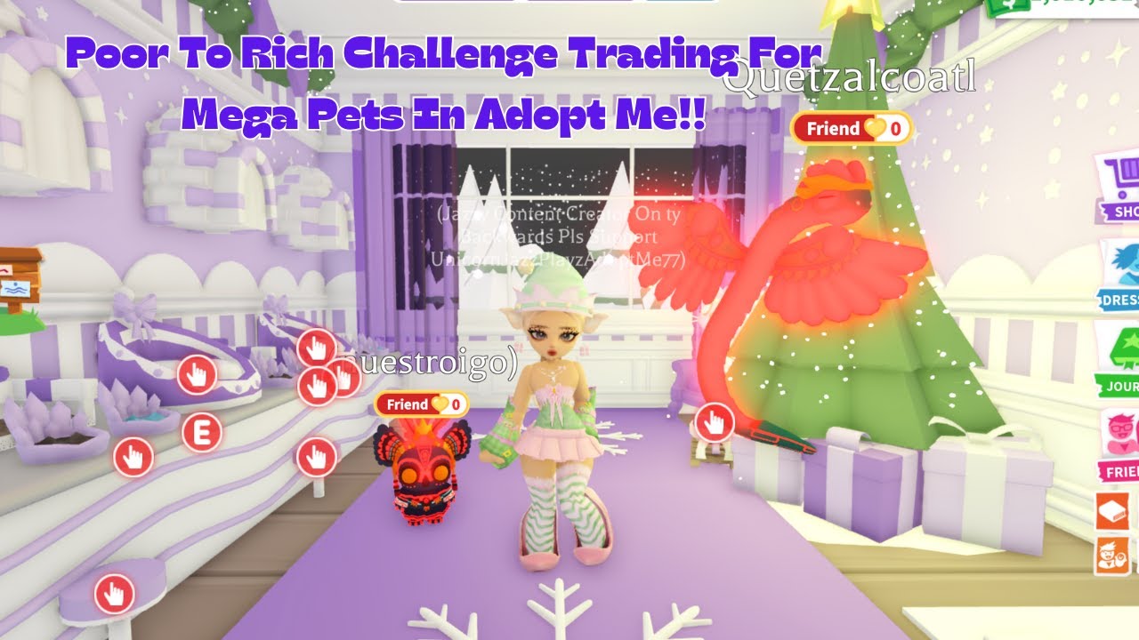 Poor To Rich Challenge Trading For Mega pets In Adopt Me!!! - YouTube