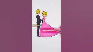 💕 Barbie Girl Bride & Ken 👸🤴✨ #glitter #barbie #art #easy #couple #dress #bride