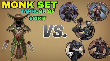 MONK SET vs TITAN Bodyguards || Shadow Fight 2 「Ios/Android Gameplay]