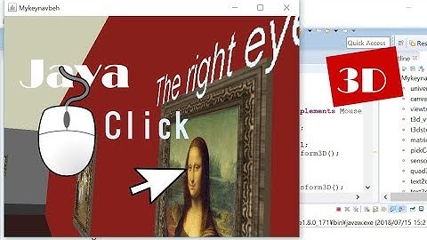 Java 3D: How to Display a Message on the Screen When Mona Lisa