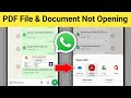 PDF Files & Documents Not Opening in WhatsApp - Troubleshooting Guide (2025 Update)