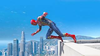 GTA5 Spiderman ragdolls & Jump Faills