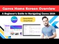 Canva Home Screen Overview A Beginner's Guide to Navigating Canva 2024