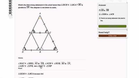 Wrong statements in triangle proofs example 1