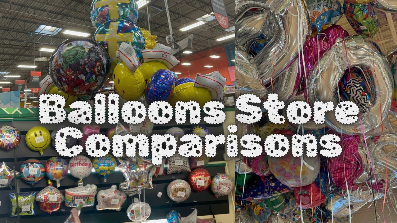 Dollar Tree / Kroger/HEB Balloons Display 2024 Comparisons balloons 