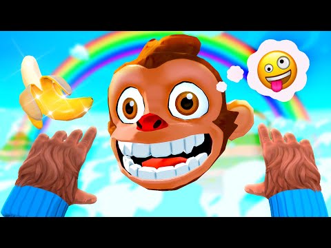 Using MONKEY POWERS In VR To Get the MAGIC BANANAS! 🍌 TOSS! (VR Ape Simulator)