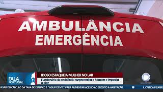 Idoso esfaqueia mulher no lar