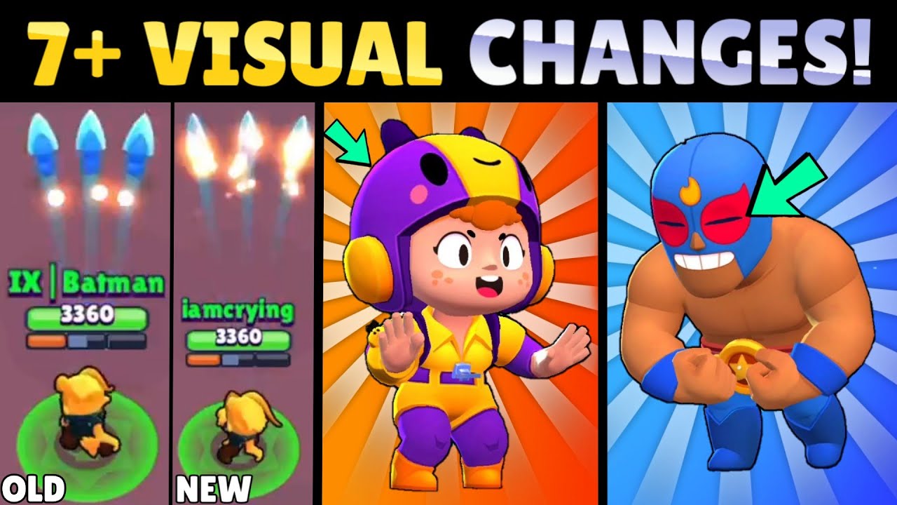 7 New Visual Changes In Power League Update Brawl Stars Old Vs New Youtube - brawl stars visual