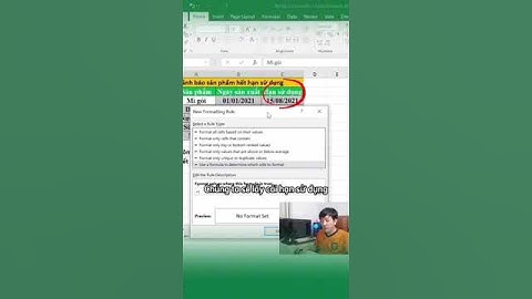 Cách làm file excel  tự động cảnh báo sản phẩm hết hạn sử dụng | Sách Tin học Thầy Vinh
