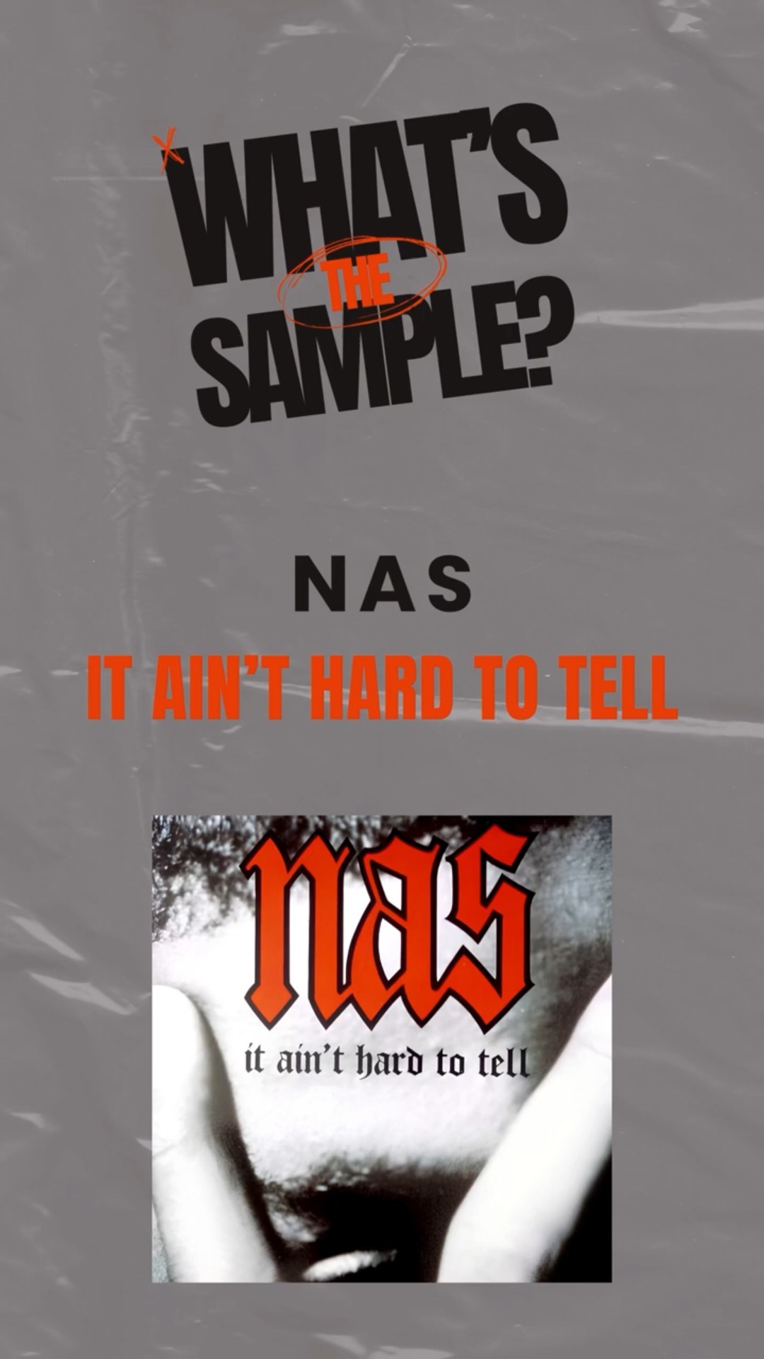 Nas - It Ain't Hard To Tell (What's The Sample?) #whatsthesample