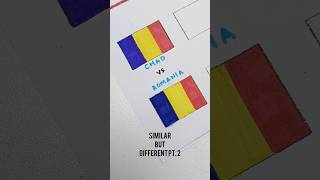 Similar but different Pt. 2 Chad vs. Romania #emoji #art #flag #shortvideo