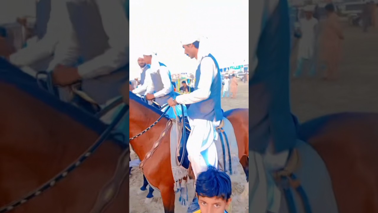 Famous tiktoker with Neza Bazi winner team at 10th thal jeep rally layyah #shortvideo #horseriding