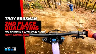 Gopro: Troy Brosnan 2Nd Place Qualifying Run In Mont Sainte Anne | 2023 Uci Downhill Mtb World Cup