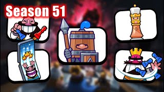 ALL Season 51 Emotes In Clash Royale! | King’s Gambit Season Emotes!