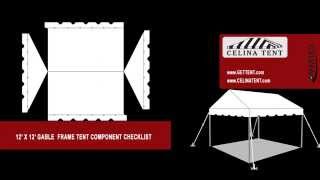 12' x 12' Gable Frame Tent Component Checklist