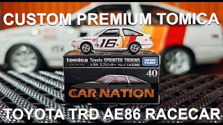 [CUSTOM PREMIUM] TOMICA TOYOTA TRD AE86 RACECAR トミカ