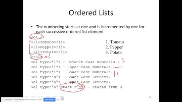 017 Working with lists   ul, ol, li, dl, dt, dd Tags