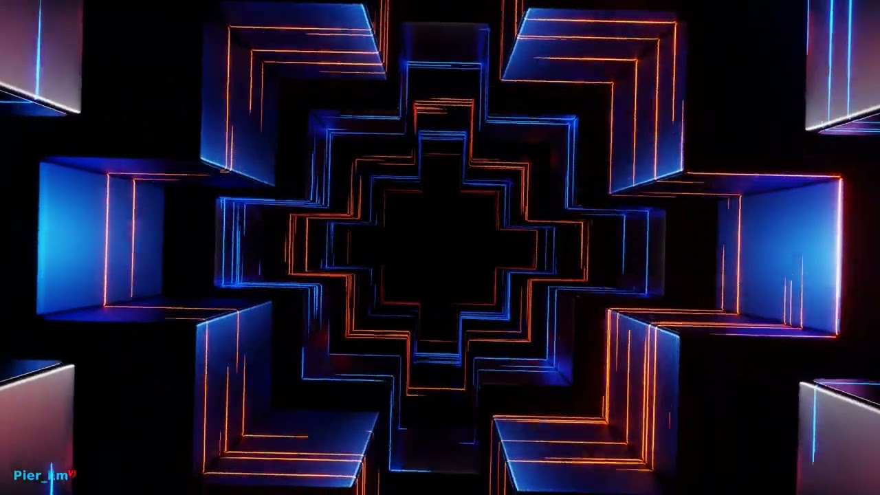 1H - 4K VJ LOOPS 2025 VSMR ASMR Visual - Tunnel -  ULTRA HD | VJ set | Pier_Em