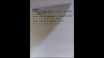 C program float array to display in the reverse order.