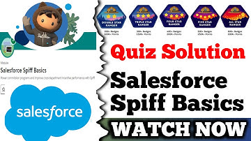 Salesforce Spiff Basics || Salesforce trailhead || Quiz Solution