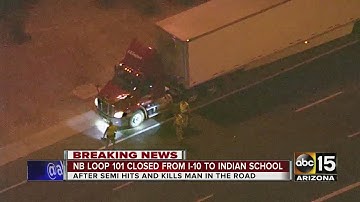 Man dead after being hit on Loop 101 in Phoenix