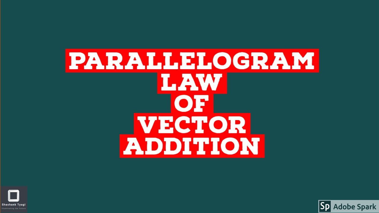 Parallelogram Law Of Vector Addition Class 11