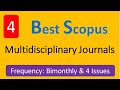 Scopus multidisciplinary journals  best quality multidisciplinary journals
