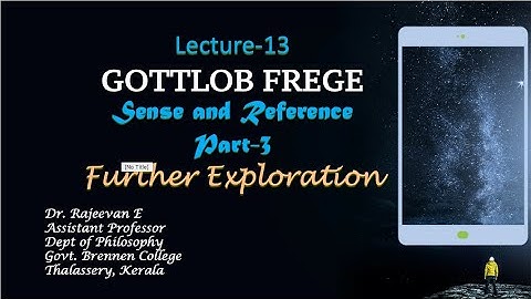 MA Lecture-13: Frege 