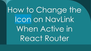 How to Change the Icon on NavLink When Active in React Router