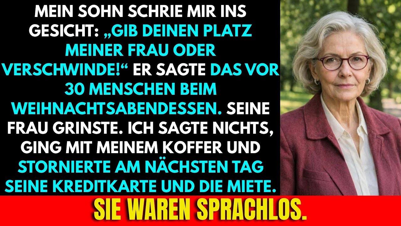 Mein Sohn Schrie An Weihnachten: ‚Gib Meiner Frau Deinen Platz Oder Geh!‘ – Meine Antwort Sprachlos