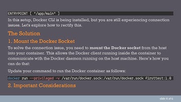 How to Resolve Docker Daemon Connection Issues When Running Docker Inside a Docker Container