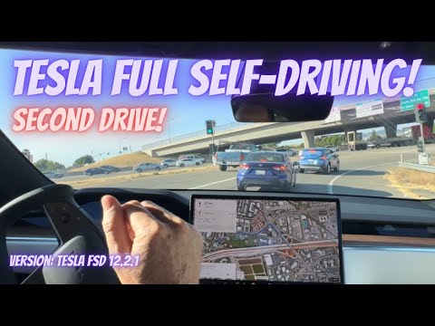 Tesla Full Self-Driving 12.2.1 Second Drive