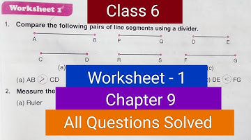 DAV class 6 maths chapter 9 worksheet 1 - all questions solved