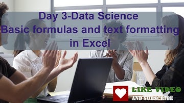 | Data Science | Excel | |Formulas & Data formatting| #datascience#msexcel #videos#youtube #viral
